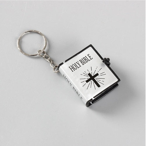 Mini HOLY Bible Keychain | Religious Christian Jesus Cross Key Chain