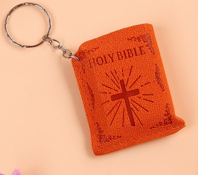 Mini HOLY Bible Keychain | Religious Christian Jesus Cross Key Chain