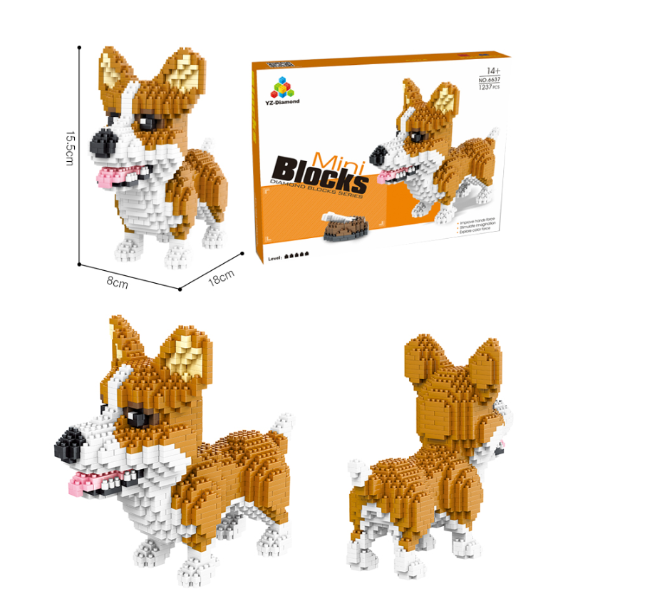 Puzzle mini small particles assembled pets