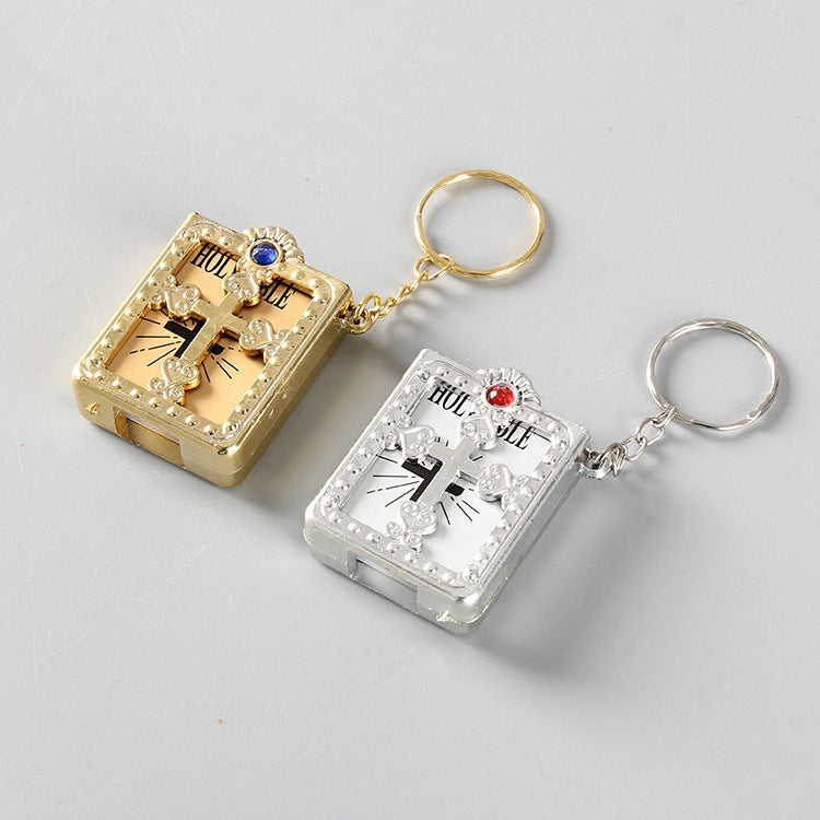 Mini HOLY Bible Keychain | Religious Christian Jesus Cross Key Chain