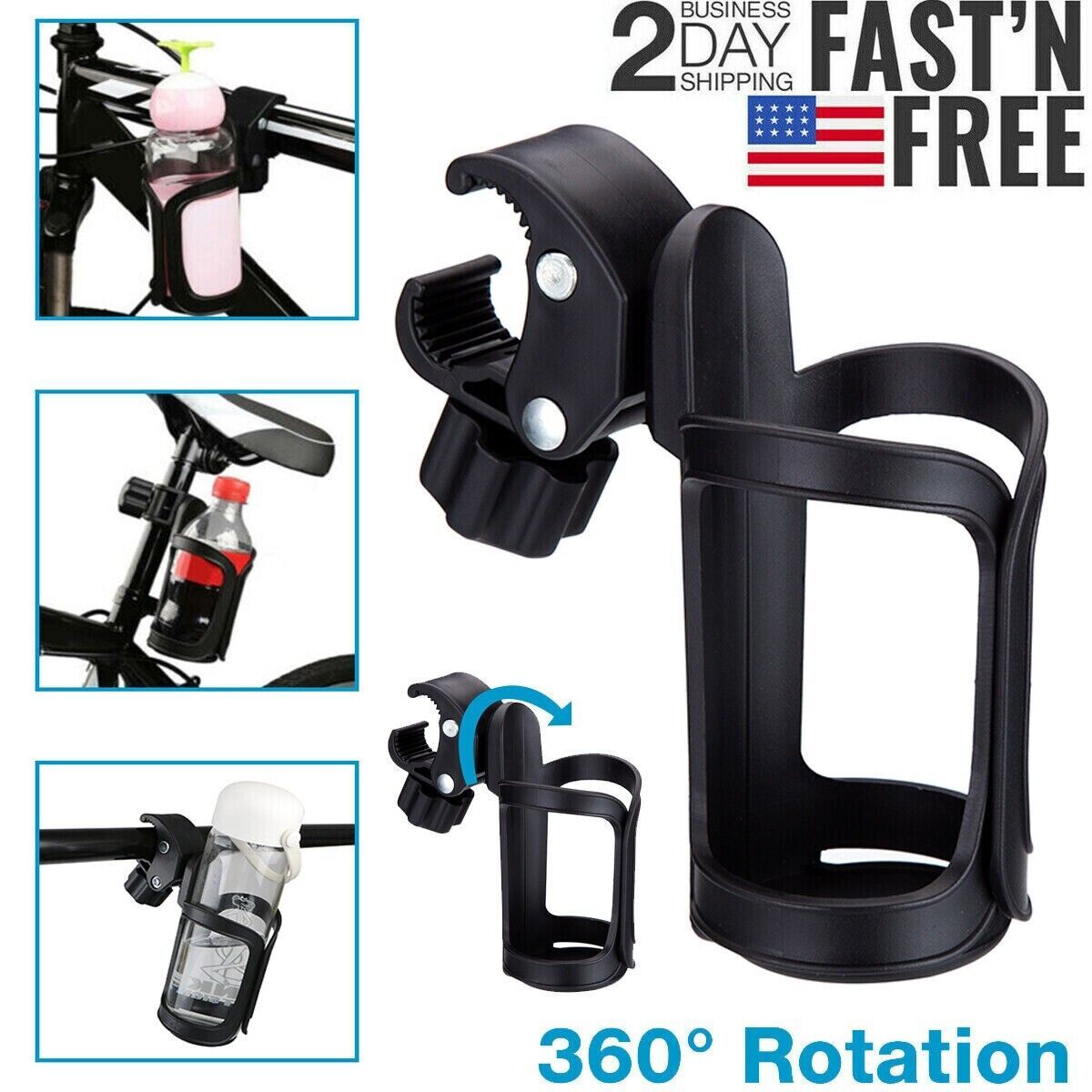 Water Bottle Cage Mount Drink Bicycle Handlebar Bike Cup Holder Cycling Beverage